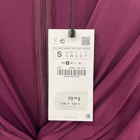 Deep Purple Zara Dress Size S (Never worn!) - Picture 4 of 4